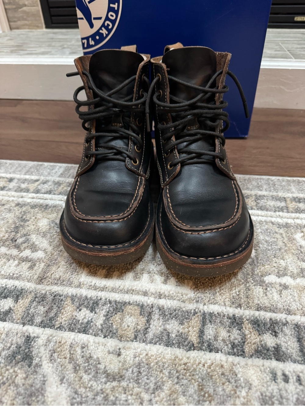 Birkenstock Birmingham Moc Black Leather Lace-Up Boots - Picture 5 of 13